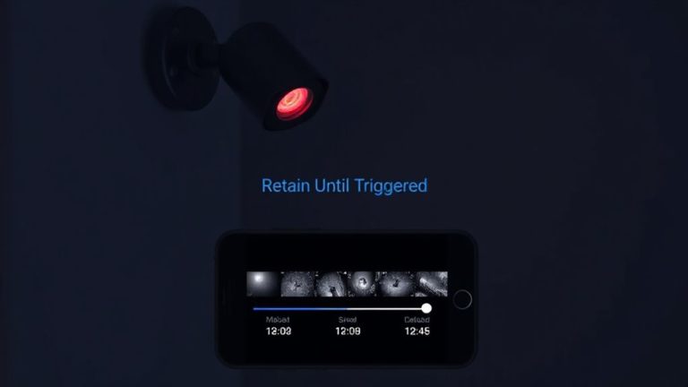 alarm triggered clip retention setup