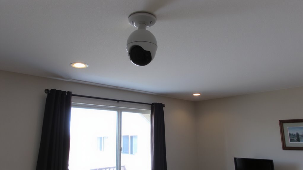 avoid glare from lights and windows