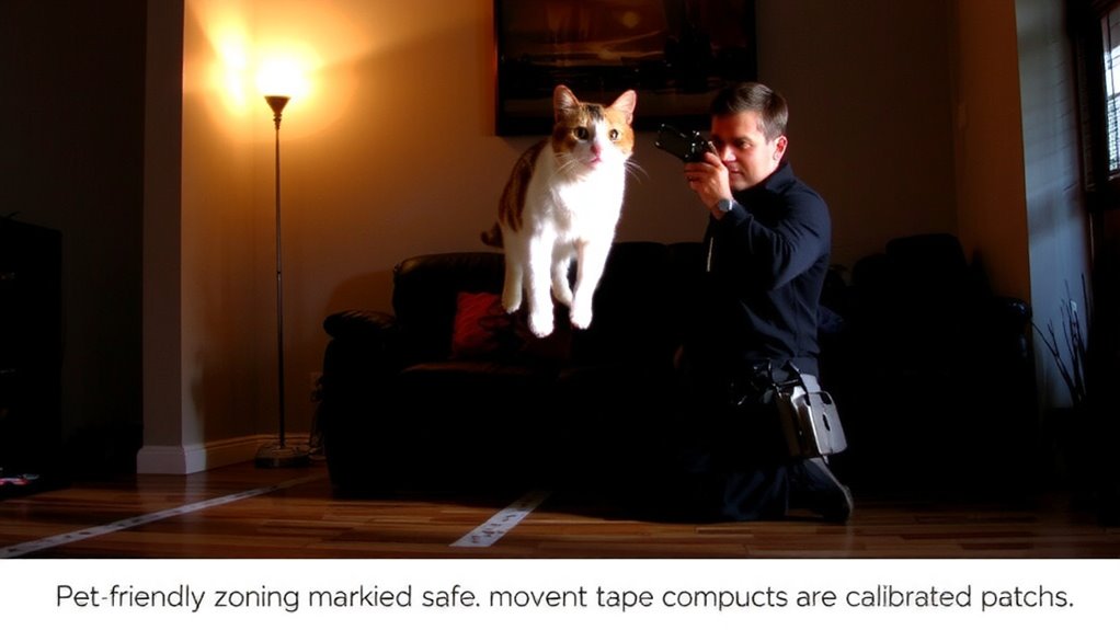 cat triggers alarm due to sensor placement