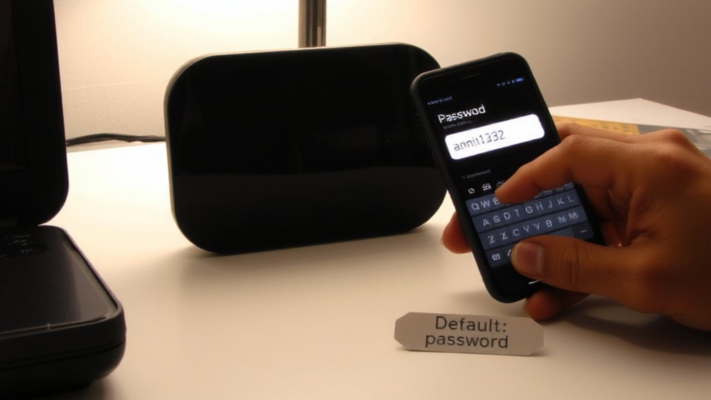 change default passwords immediately