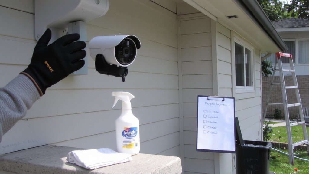 clean and reposition cameras