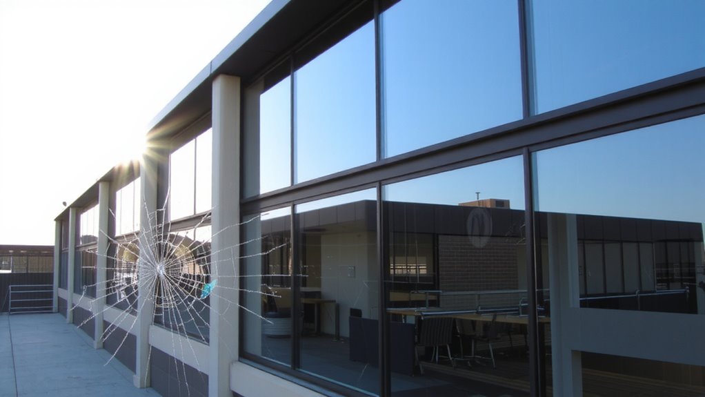 delays break ins contains shattered glass