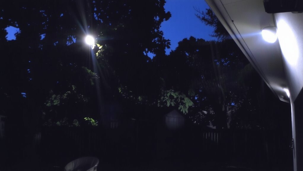 floodlights eliminate camera blind spots