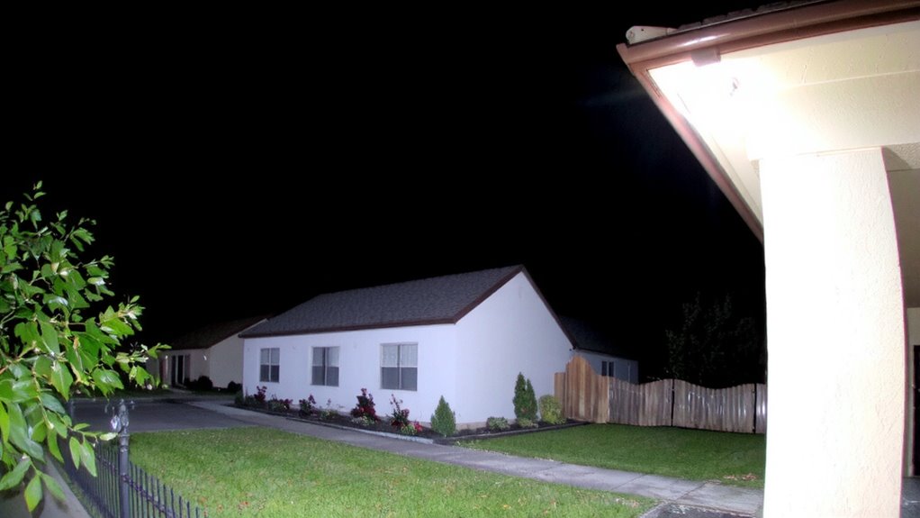 floodlights enhance night vision