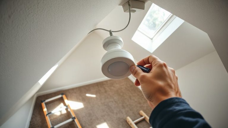 install detector on vaulted ceiling