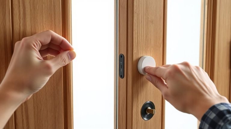install sensor on french door
