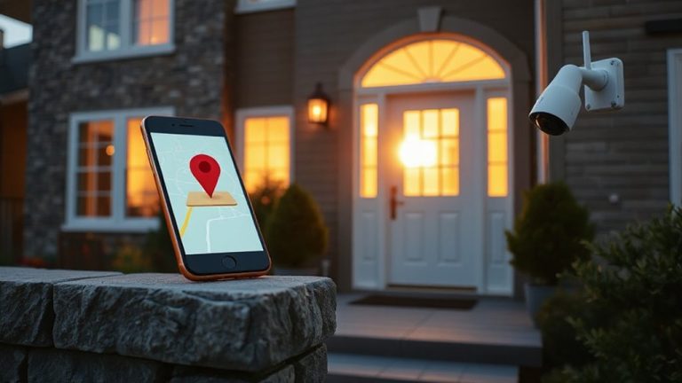 location based home security automation