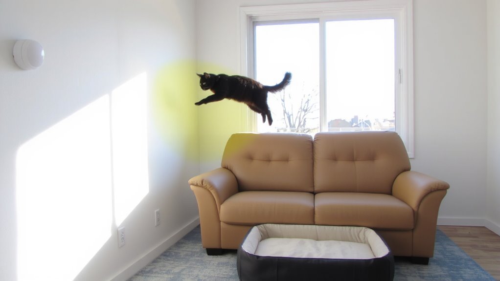 mount sensors low for pets