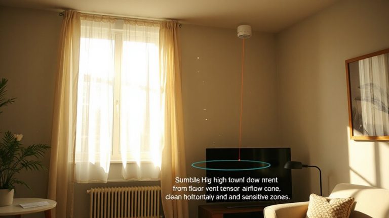 position detectors away from vents