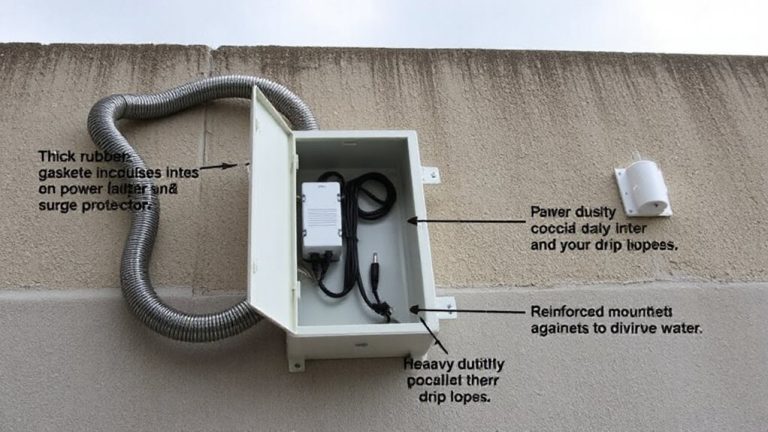 secure devices from surges and weather