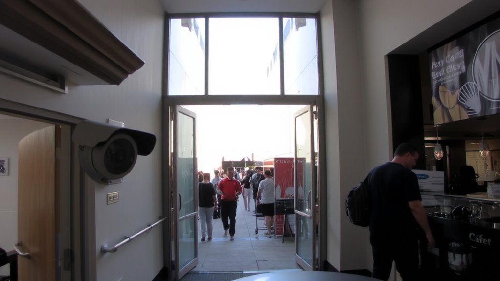 secure entry and high traffic areas