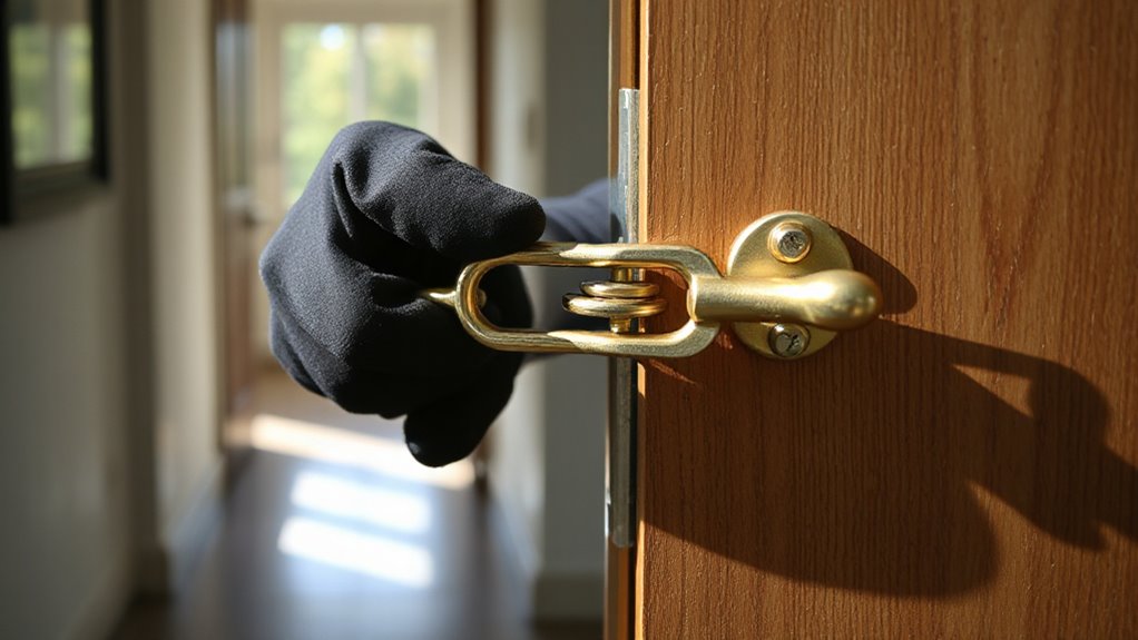 security door chains with break away features