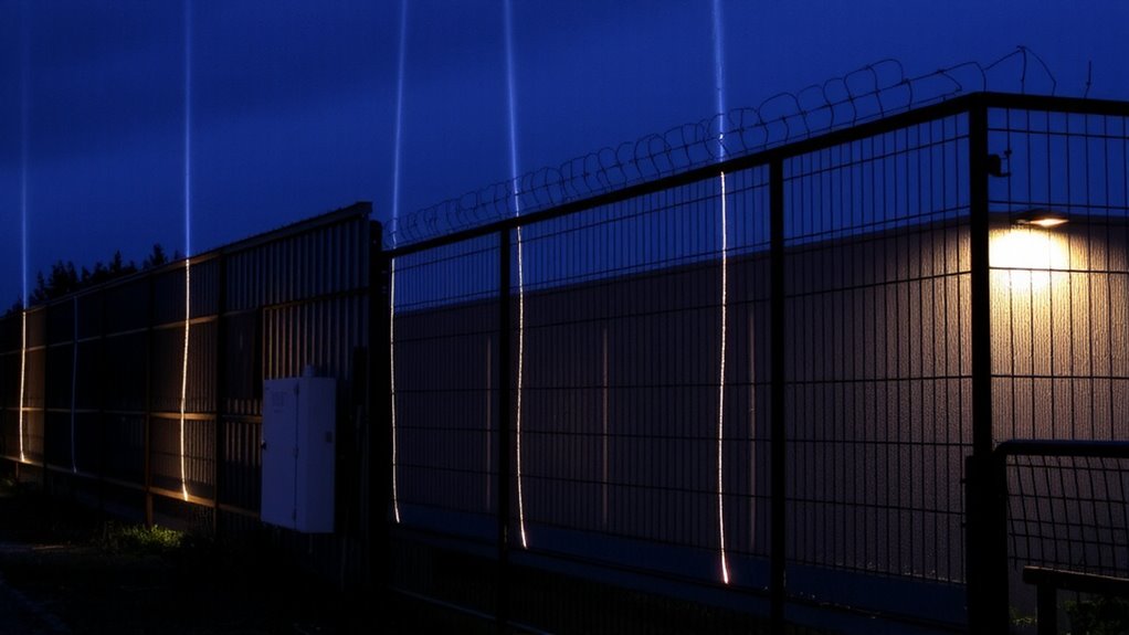 steel fencing and reinforced doors