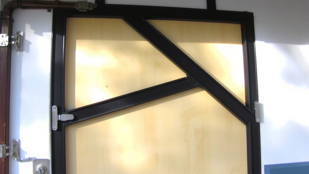 sturdy bracing for garage security