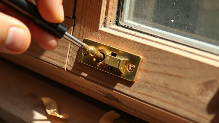 surface mounted casement lock installation