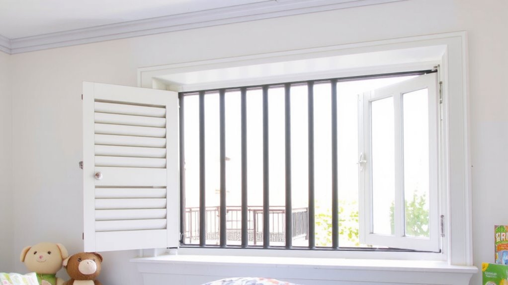 window guards with quick release